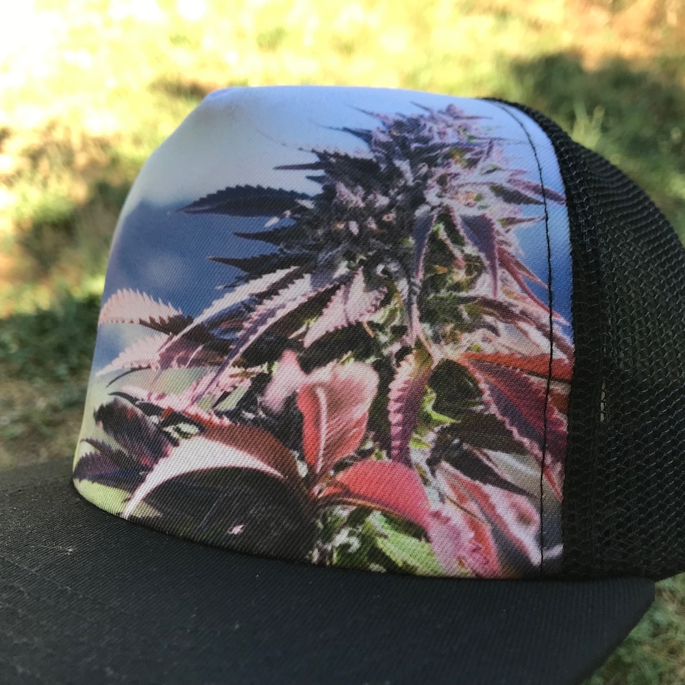 Ganja Black Trucker/Baseball/Flat Brim Hat - Picture 3 of 5